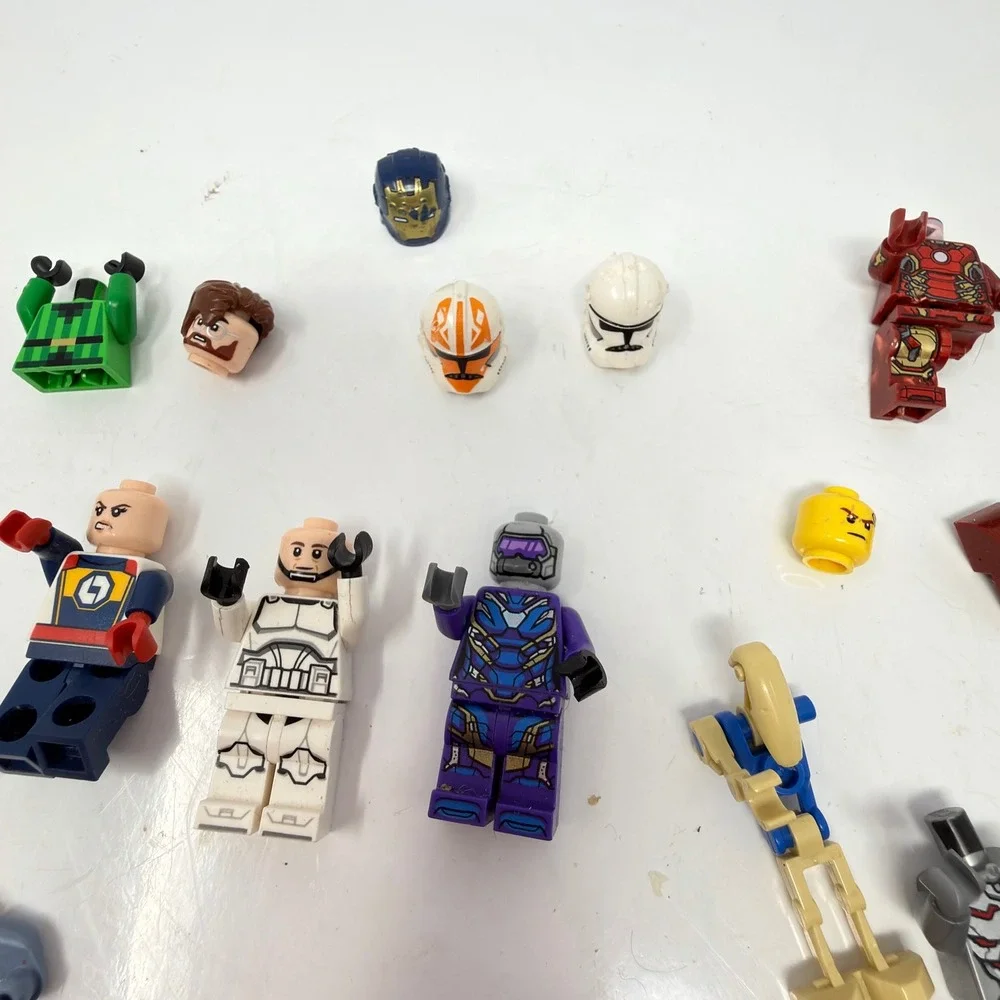 LEGO Minifigure Parts Accessories Lot Star Wars Marvel Multicolor Mixed Pieces